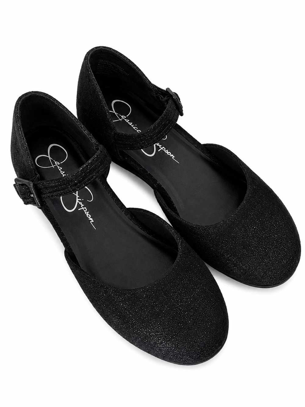 Jessica Simpson Black Glitter Mary Jane Shoes – Women’s Size 5